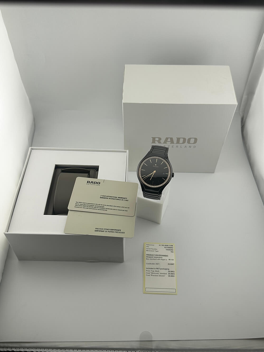 Rado Mens True Diamonds Automatic Black Ceramic Bracelet Watch (2)